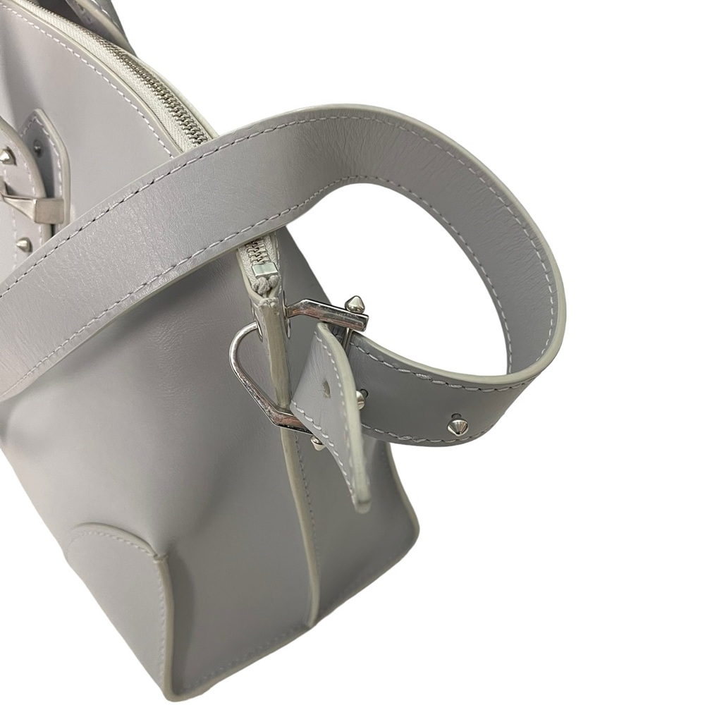 ALEXANDER McQUEEN LEGEND MEDIUM GRAY CONVERTIBLE SATCHEL - Picture 7 of 14